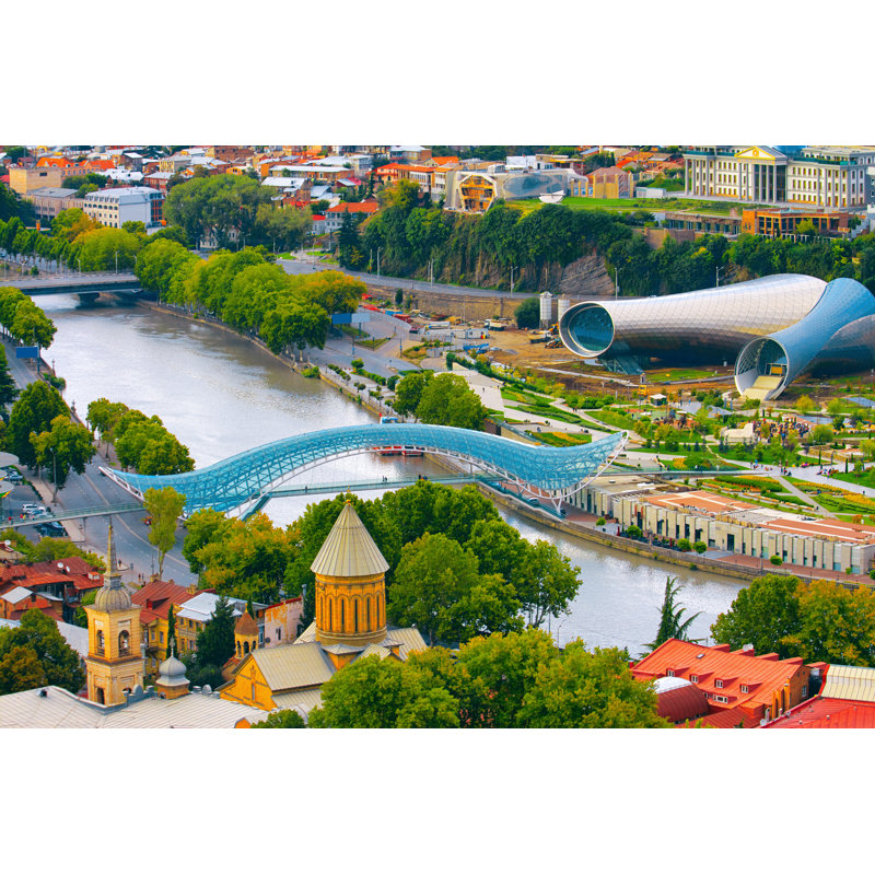 Bridge Of Peace In Tbilisi - Wrapped Canvas Print, 30cm H x 46cm W x 3.8cm D