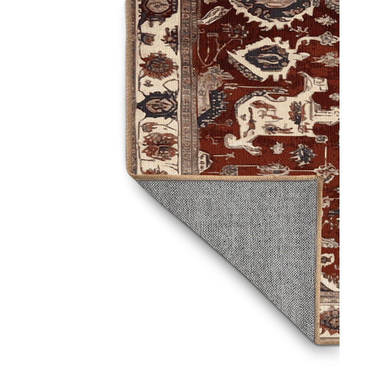 Tapis brun lavable à la machine, Rectangle 7 pi x 9 pi