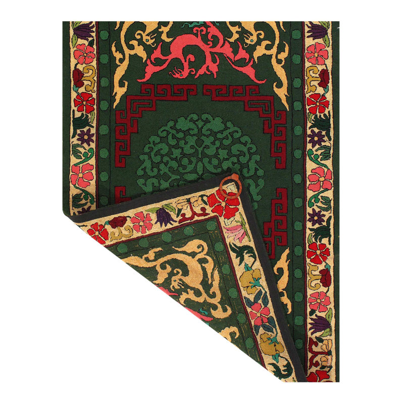 Meixi Oriental Area Rug in Green