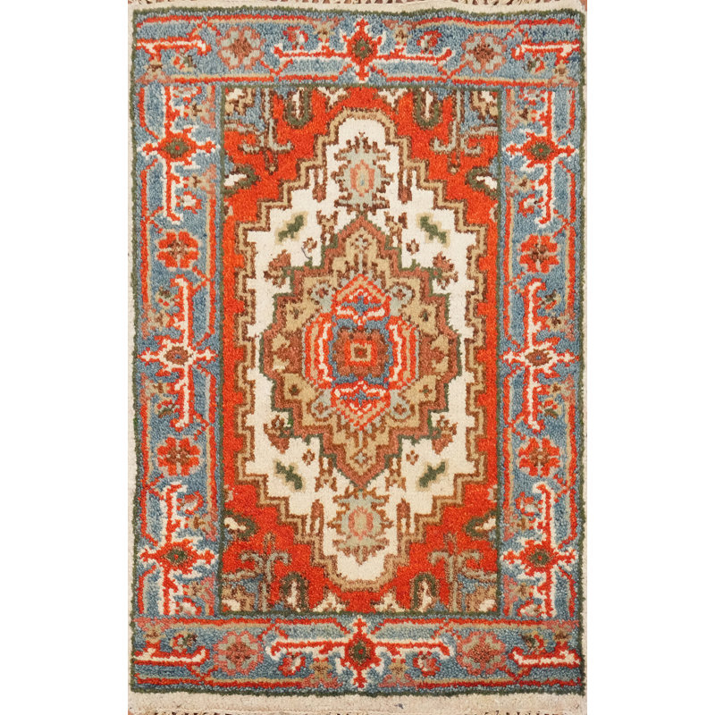 Tapis pour vestibule géométrique en laine 2x3