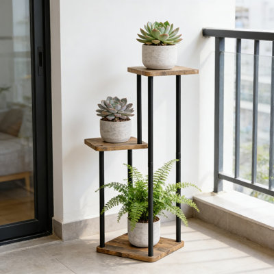 3 Tier Metal Plant Stand Indoor Corner Shelf For Multiple Plants - Sturdy Multi-Tier Flower Pot Holder For Living Room, Balcony, Bedroom, Patio, And Garden Decor