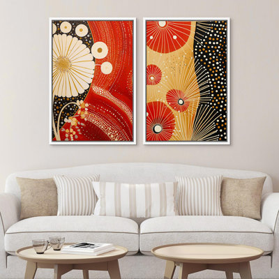 2 pièces, art japonais inspiré du kimono