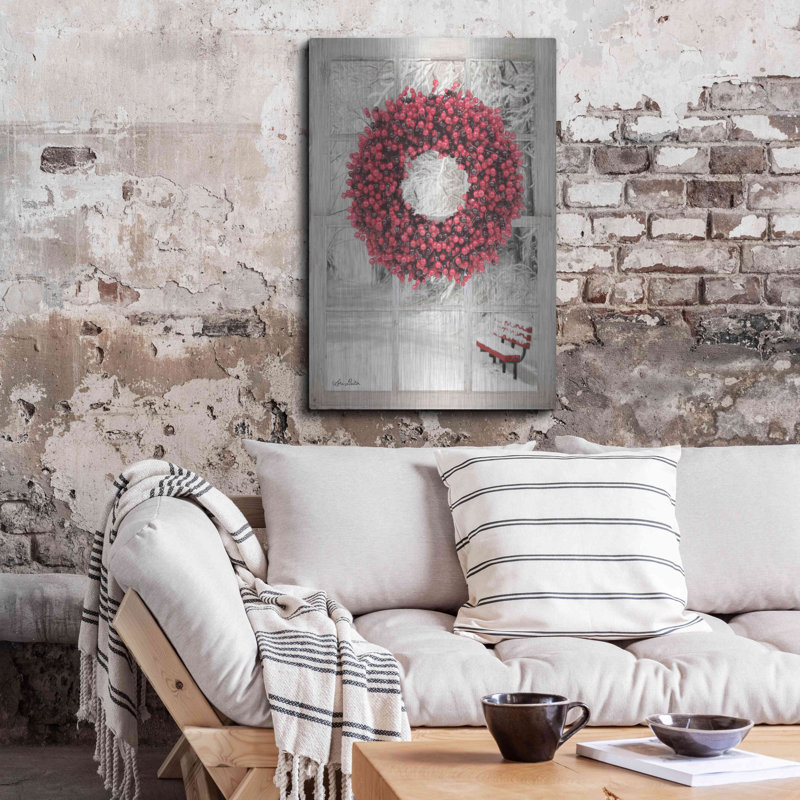 «Beaded Wreath View I» par Lori Deiter, H 36 po x l 24 po