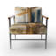 Modern Watercolor Abstract I - Chaise rembourrée avec accoudoirs-1452128646