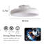 Ventilateur de chambre à coucher 19 po blanc mat avec télécommande, à intensité variable, 7 pales, moteur CC réversible, avec lumière DEL