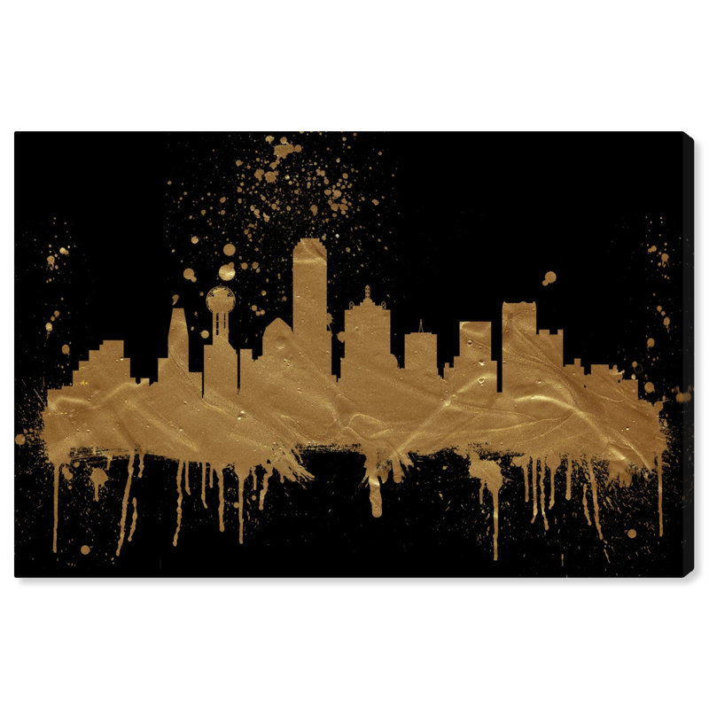 « dallas horizon », peinture sur toile, H 24 po x l 36 po x P 1,5 po