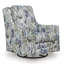 Fauteuil oscillant pivotant Dusty, détails floraux, polyester multicolore