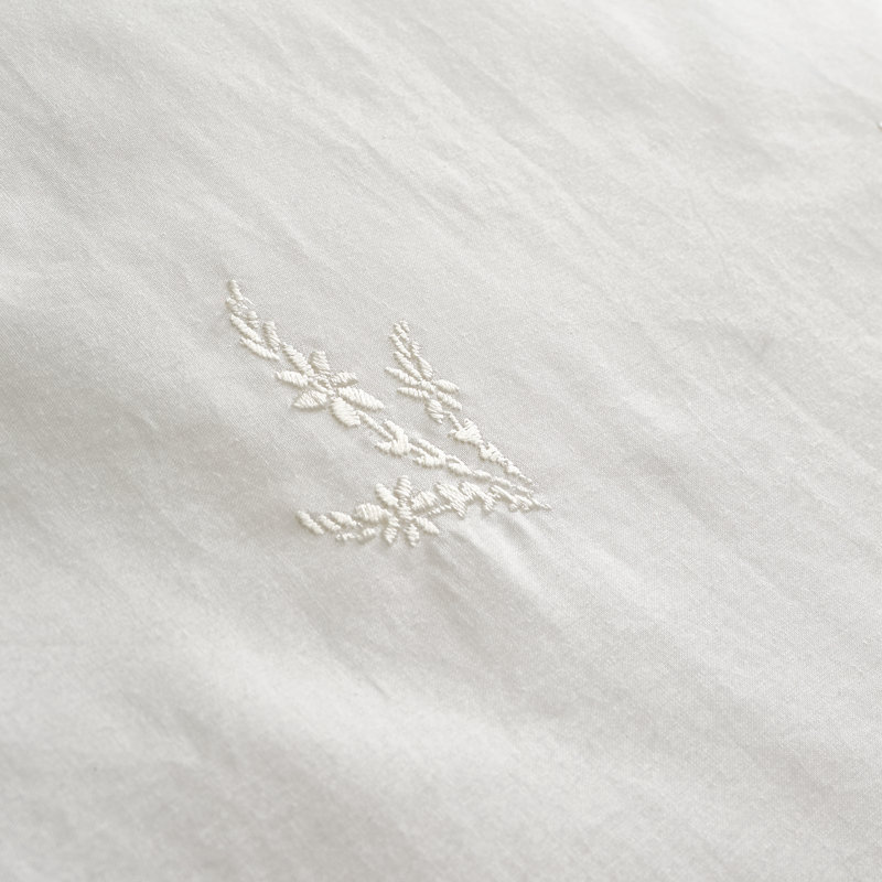 Lottie Floral Embroidery 180 Thread Count Cotton Oxford Pillowcase