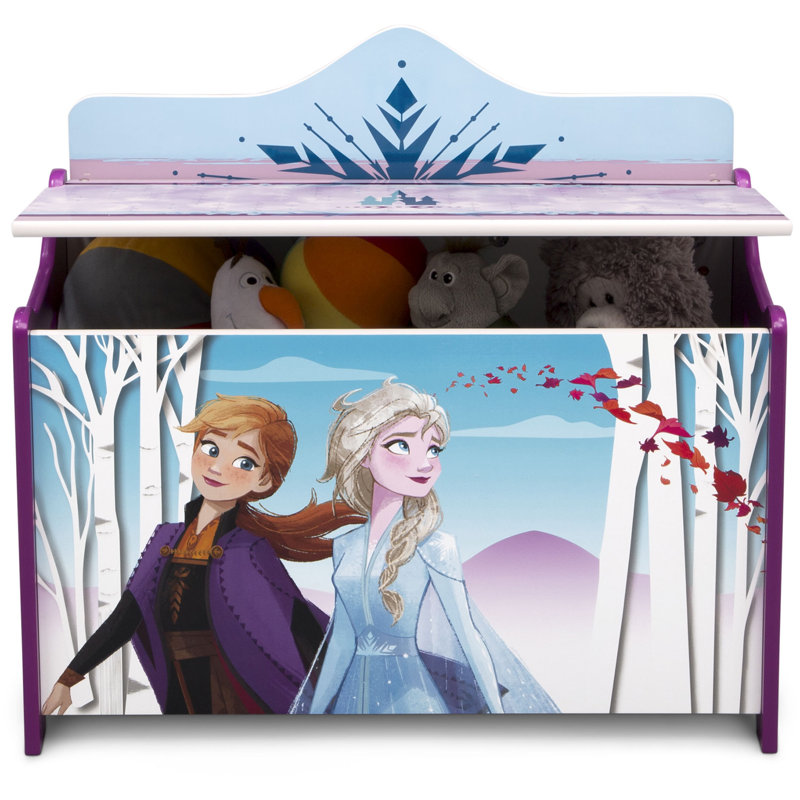 Disney Frozen II Deluxe Wooden Toy Box with Colorful Graphics