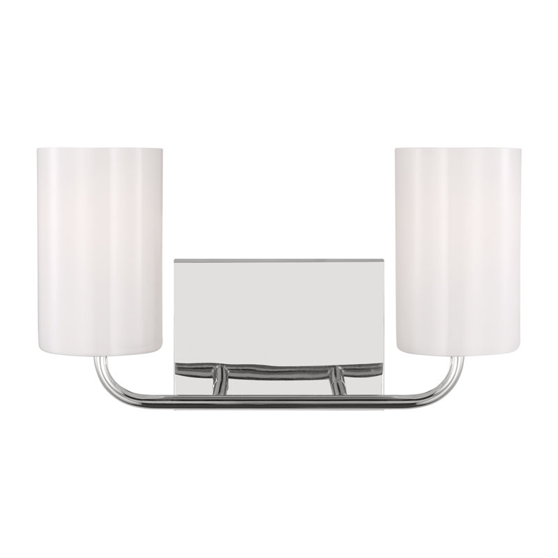 Éclairage pour meuble-lavabo à 2 lumières Vincente, Chrome, Oui