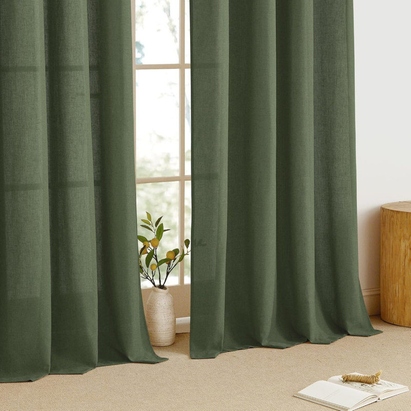 Semi Sheer Curtain Panel Pair