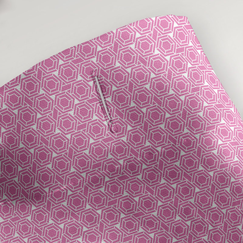 Rideau simple en treillis hexagonal classique, Rose