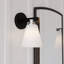 Applique murale de salle de bain 1 lumière à intensité variable noir mat / nickel satiné