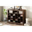 Armoire pour 24 chaussures avec base courbée, brun rustique, moderne pour le salon, la chambre à coucher, le couloir et la chambre à coucher brun-829748119