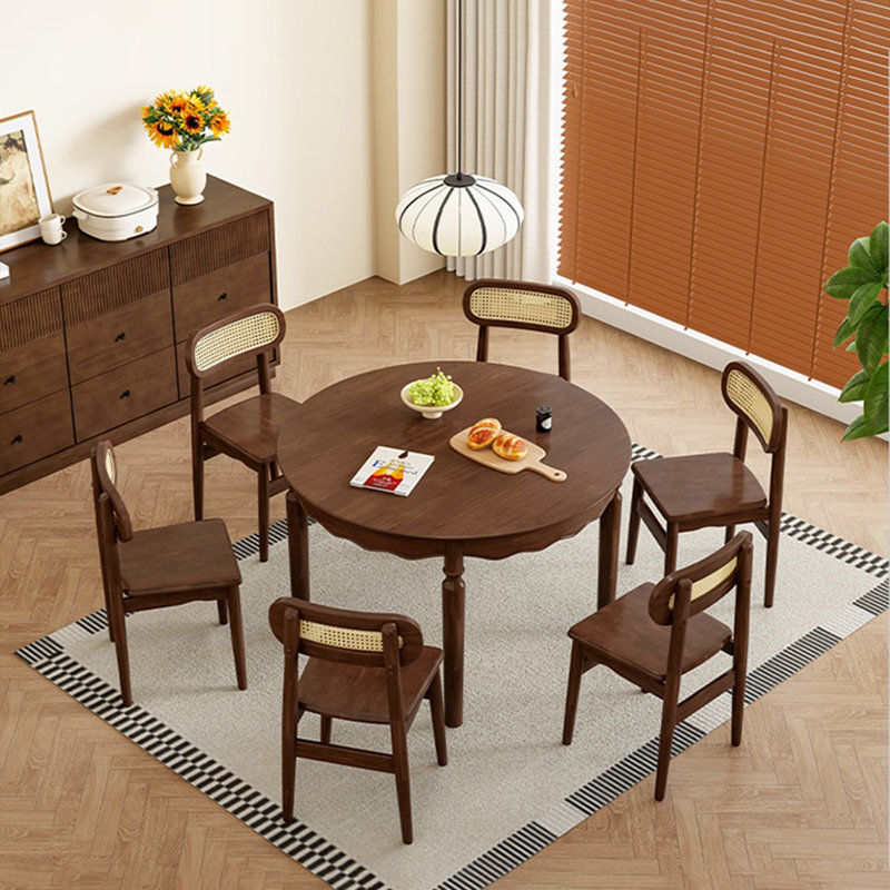 Classic solid wood table set, 7