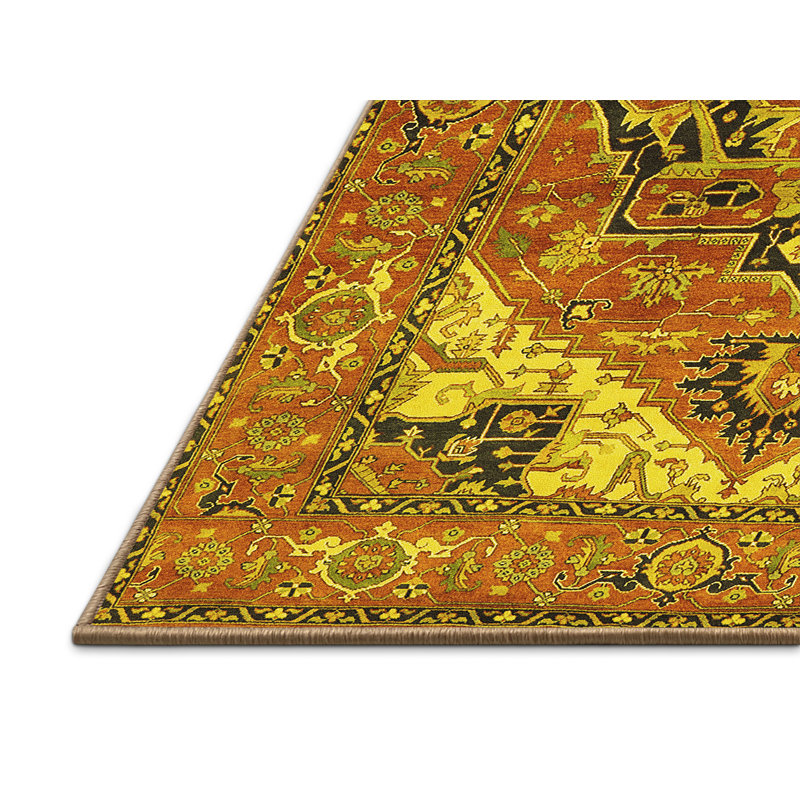 Tapis jaunes modernes Mid-Century 2639