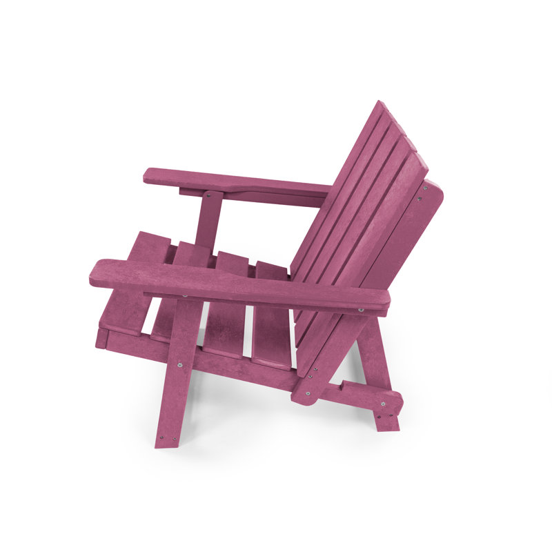 Amalfi Folding HDPE Outdoor Adirondack Chair, Burgundy