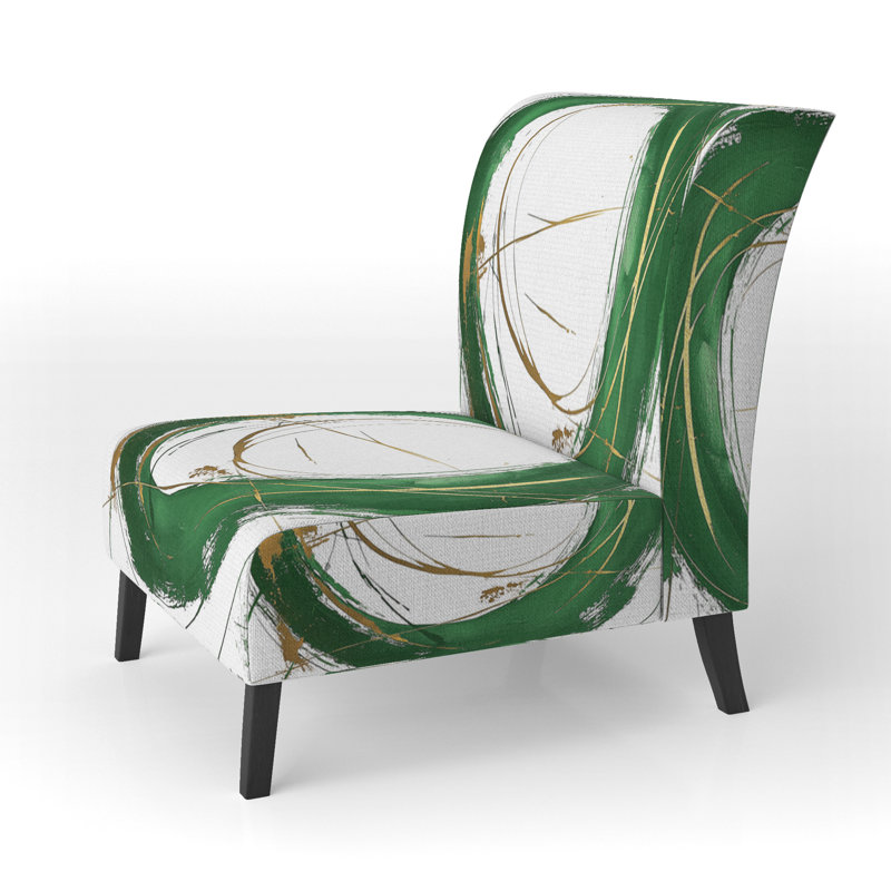Fauteuil de chambre Gold Glamour, Vert/blanc