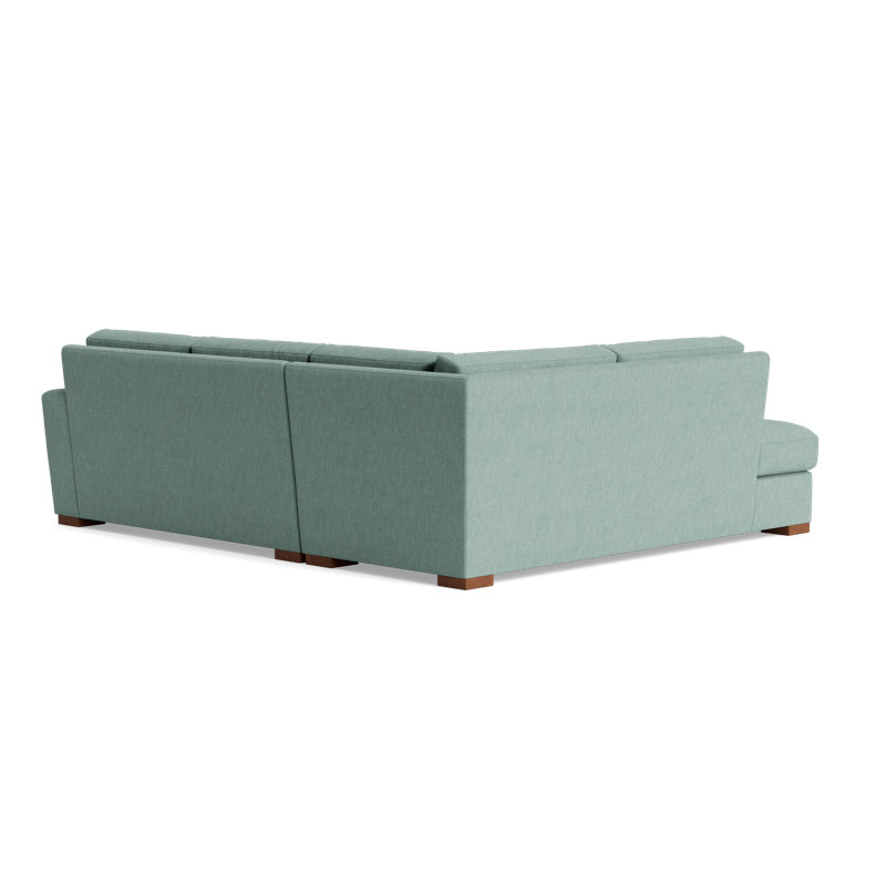 Couch Potato Sectional, Performance Weave - Spa, Left Hand Facing