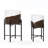 Torkelson 2-Piece White and Brown Metal Pot Planters with Black Stands Set