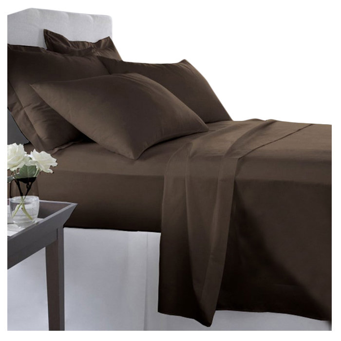 Becky Cameron 1800 Series Double-Brushed Microfiber 4 Piece Sheet Set, Full Sheet Set + Fitted Sheet + 2 Pillowcases