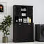Armoire de salle de bain inclinable à deux compartiments avec panier à linge haut et 2 tablettes réglables