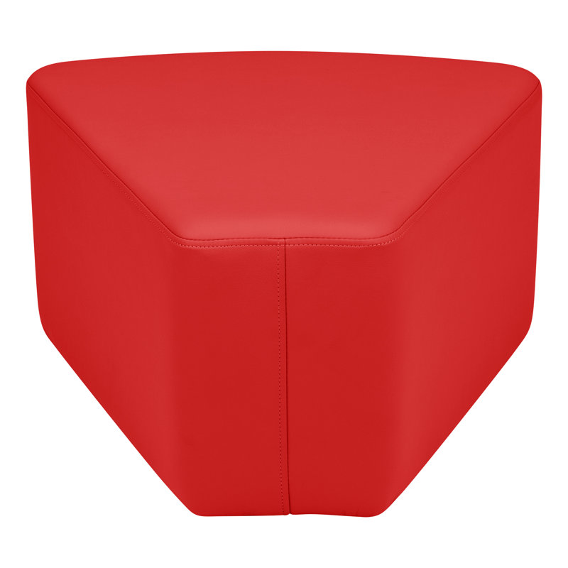 Shapes Series II Modular Collaborative Soft Seating Wedge Stool with Foam Padded Seat, H 18 po x l 20,5 po x P 20,5 po, Rouge