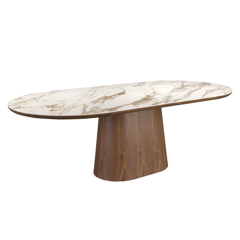 Oval Marble Top Dining Table