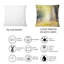 Carré, soleil éclatant à travers les arbres de la forêt IV - Coussin décoratif imprimé traditionnel-60158609