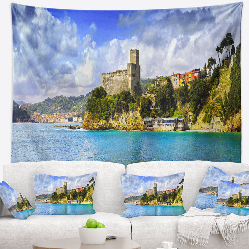 Tapisserie paysage marin paysage marin Lerici, H 78 po x l 92 po