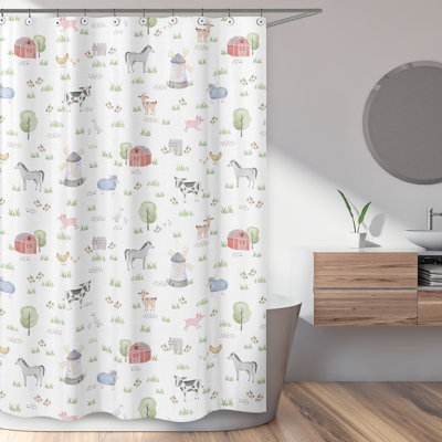 Farm Animals Single Shower Curtain By Sweet Jojo Designs