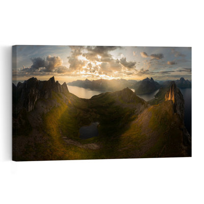 Sunlit Cave Rays Dramatic Ethereal Mystical Landscape Nature Wall Art Print