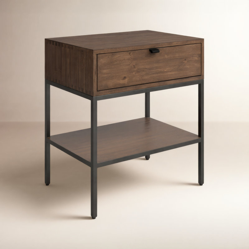 Table de chevet Loki, Peuplier auburn