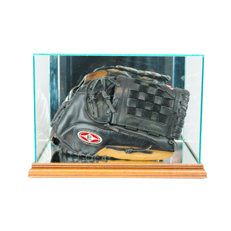 Présentoir rectangulaire pour gants de baseball, Noyer