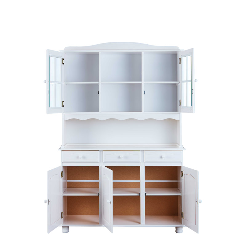 Display Cabinet Valencia - Solid Wood, White