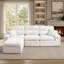 Canapé-lit de coin en similicuir avec méridienne à compression, canapé modulaire en forme de L avec éponge haute densité, canapé convertible sans assemblage requis pour le salon, appartement, chambre d'amis-134376268