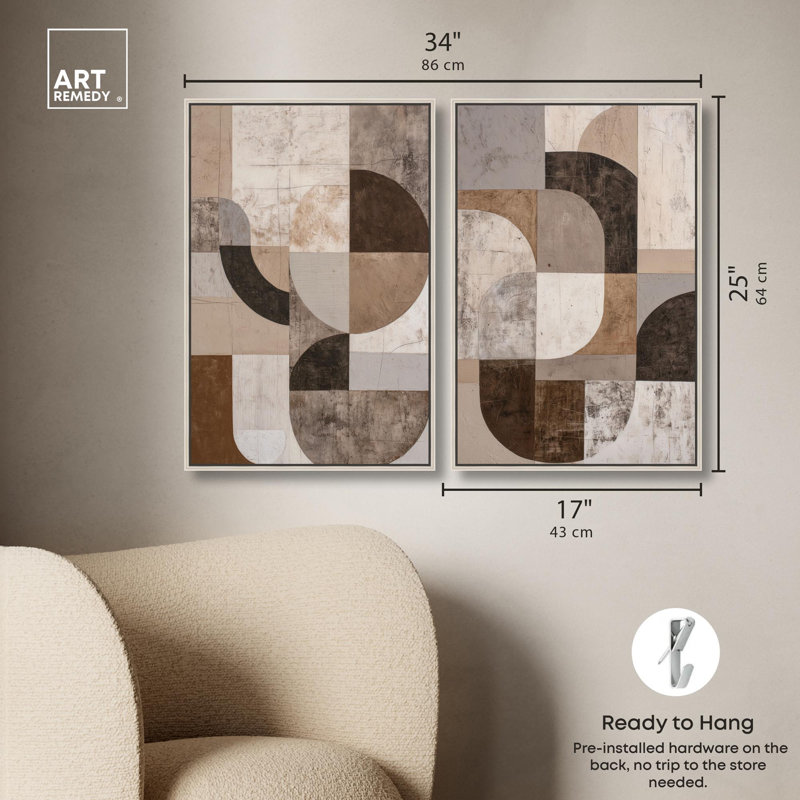 Art abstrait bohème sur toile, art abstrait, 16 x 24, H 25 po x l 17 po, Cadre argenté