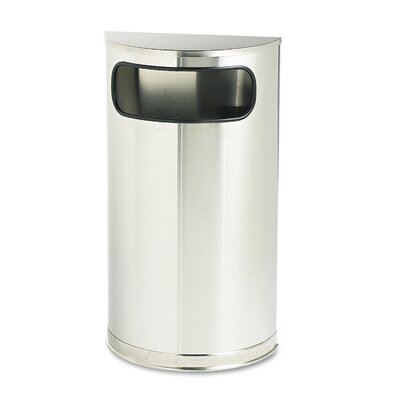 European and Metallic Receptacle 9 Gallon Trash Can -  Rubbermaid Commercial Products, RCPSO8SSSPL