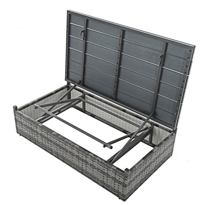 Ensemble de salon de jardin d'extérieur avec canapé modulaire, Gris