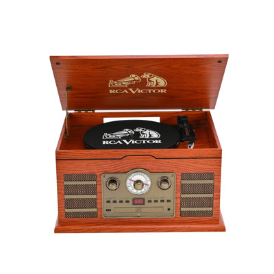 8-in-1 Turntable Music Center with Audio Stream