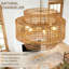 Luminaire de lustre en rotin Boho