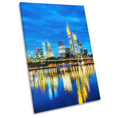 X0551 Frankfurt City Skyline Germany - Wrapped Canvas Print