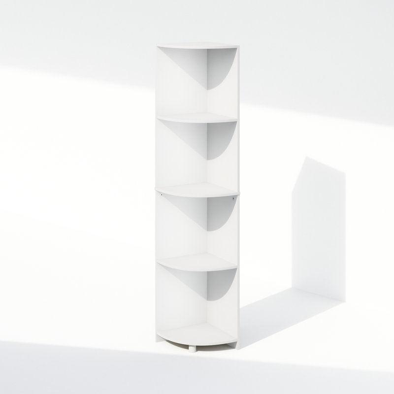 Guerra 4-Tier Corner Multipurpose Standing Shelf, White