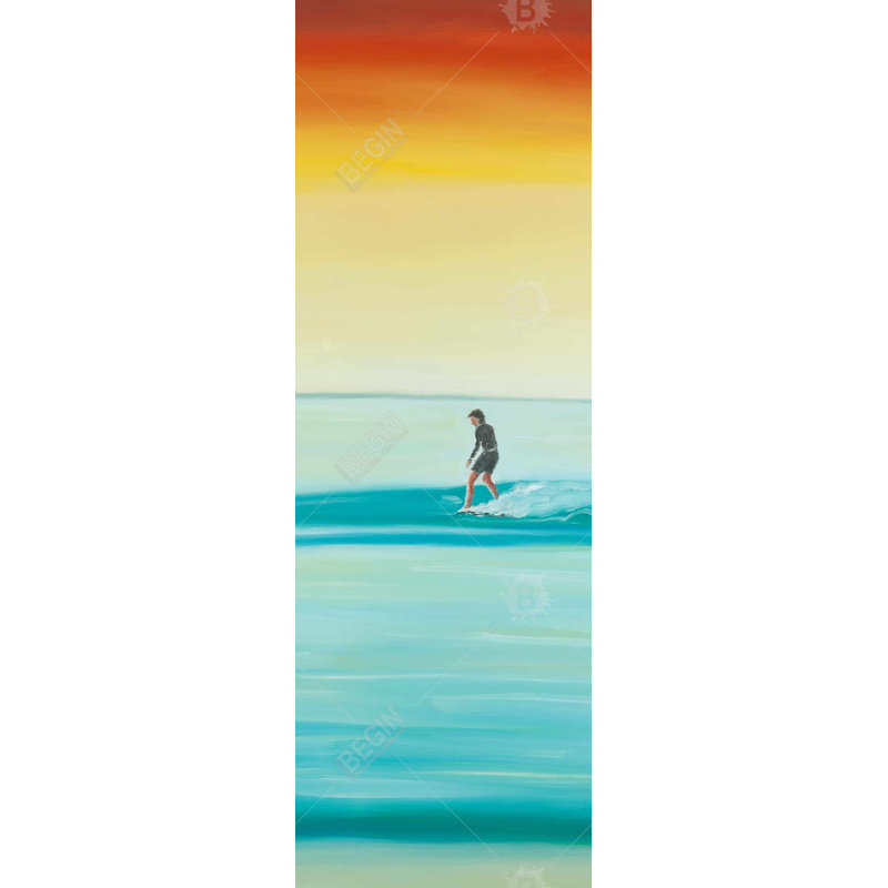 «A Surfer By Dawn» sur toile, H 60 po x l 20 po