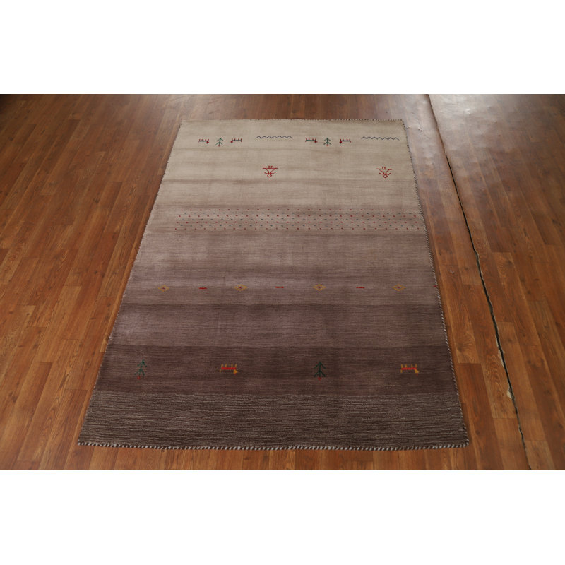 Tapis tribal brun Gabbeh 4 x 6