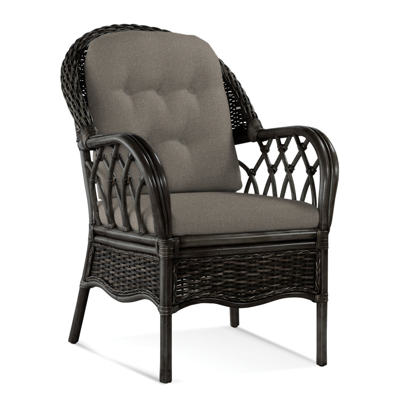 Everglade Upholstered Arm Chair, Gray Sugar Performance; 0863-84, Antique Black