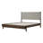 Roomfitters Queen Rubber Wood Platform Bed Frame with Headboard, Mid Century Modern Mattress Foundation, Walnut + Light Gray-1997543874-1997543875