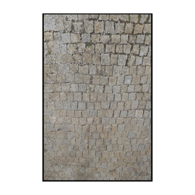 Tapis géométrique gris, Rectangle 5 pi x 7 pi