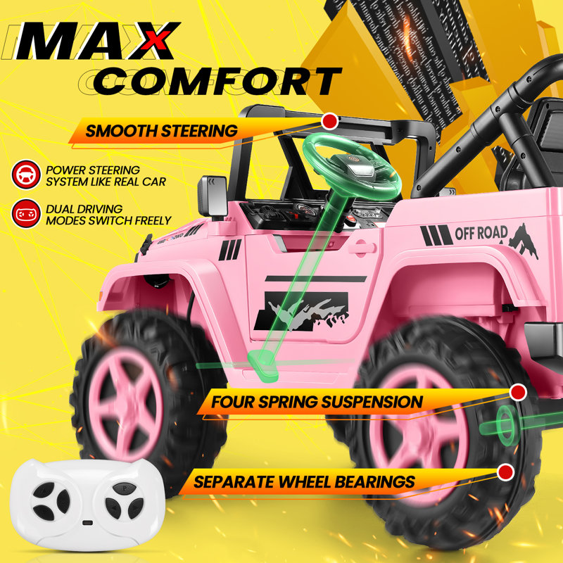 Pink 24V 2-Seater Electric SUV with Remote Control