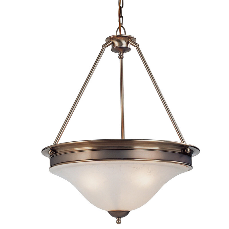Luminaire suspendu bol unique à 3 lumières Macfarlane, Brun